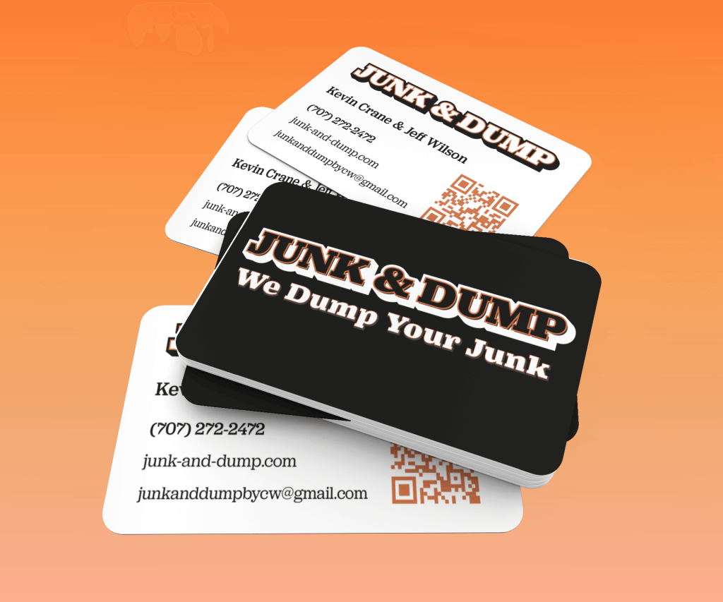 mockup of business cards junk and dump